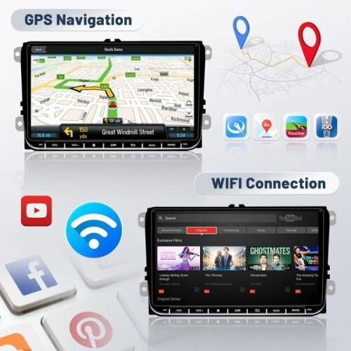Ραδιόφωνο αυτοκινήτου Android 1+32G για VW Passat Golf 5/6 Tiguan Polo οθόνη 9 ιντσών με wifi GPS Bluetooth[q777] 2