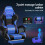 ELFORDSON ELFORDSON Gaming Office Chair Extra Large Pillow Racing Executive Blue 4