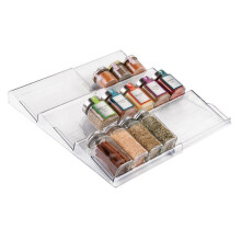 Promotional sales Expandable Plastic Condiment Rack Drawer Organizer