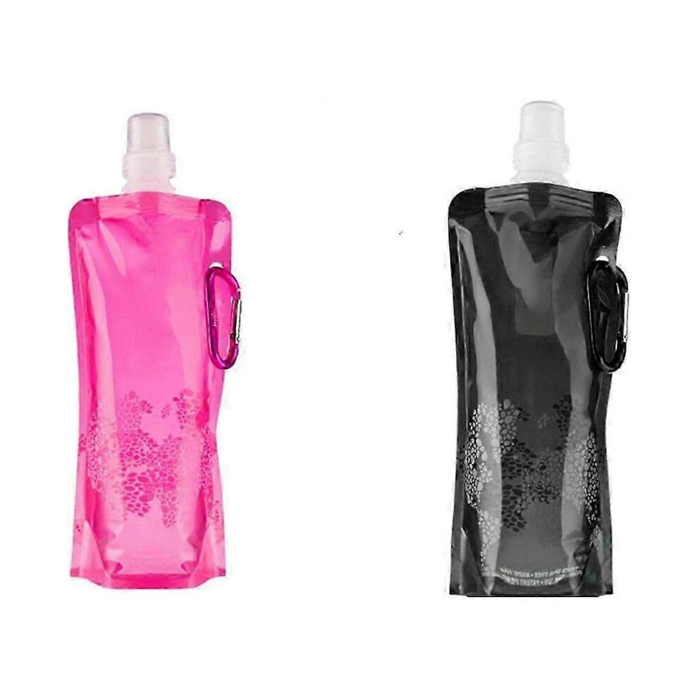 Compact Portable Water Bag - Foldable Soft Bottle for Outdoor Hiking and Sports