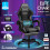 ELFORDSON ELFORDSON Gaming Office Chair Extra Large Pillow Racing Executive Grey 1