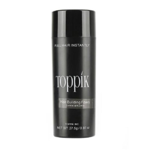Πούδρα για την ανάπτυξη μαλλιών Toppik, σκούρο καφέ, 4 τεμάχια, εφαρμογέας KerBrian, Ίνες μ 1