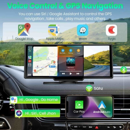 Ραδιόφωνο αυτοκινήτου Android Auto με οθόνη 10,26 ιντσών, κάμερα οπισθοπορείας 1080P, Apple Ca 2
