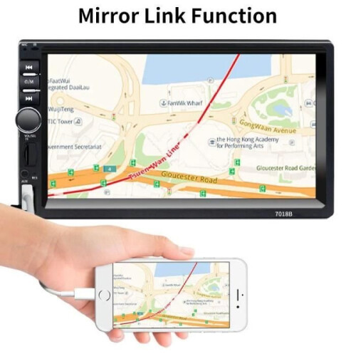 Ραδιόφωνο αυτοκινήτου Bluetooth – PRUMYA – 7018B – Οθόνη αφής 7 ιντσών – 60W x 4 – Κάμερα ο 1