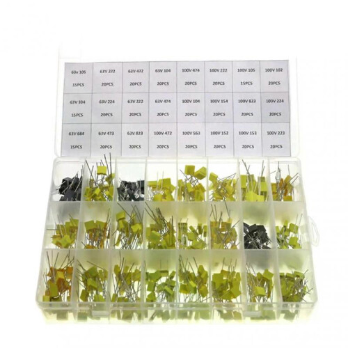460 pcs. 24 values 63V and 100V electrolytic capacitor kit various capacitors with storage 1