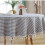 Round tablecloth Striped tablecloths Fringe table runner Simple and elegant home textiles for indoor 4