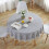 Round tablecloth Striped tablecloths Fringe table runner Simple and elegant home textiles for indoor 1
