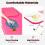 Foldable Massage Table Spa Bed,Folding Salon Reclining Chair,Pink 7