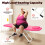 Foldable Massage Table Spa Bed,Folding Salon Reclining Chair,Pink 6