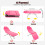 Foldable Massage Table Spa Bed,Folding Salon Reclining Chair,Pink 2
