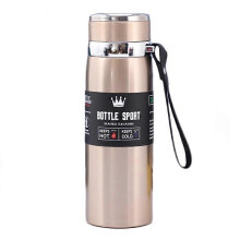 (Gold) 316 Stainless Steel Insulated Mug Large Capacity Vacuum Thermos Outdoor Portable Car Insulated Water Bottle 1000ml