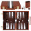 Backgammon Set 2 players, Classic Board Games with Leather Case 5