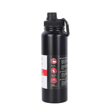 (1000ml, Black) 304 Stainless Steel Insulated Water Cup Handheld Large Capacity Outdoor Sports Kettle Vacuum Water Bottle