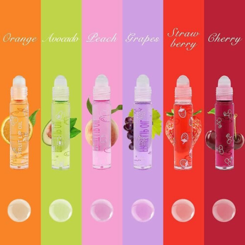 Λάδι χειλιών 6 τεμαχίων Φρουτώδες Roll-On Lip Gloss Roll-On Lip Gloss Λάδι χειλιών Διαφανές 2