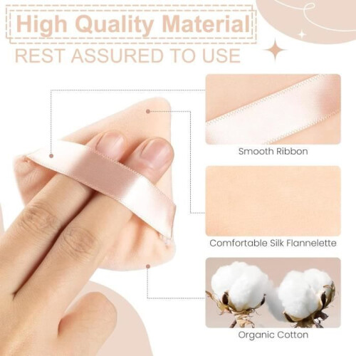 Powder Puff, 25 τριγωνικά σφουγγαράκια μακιγιάζ για βρεγμένο και στεγνό μακιγιάζ 2
