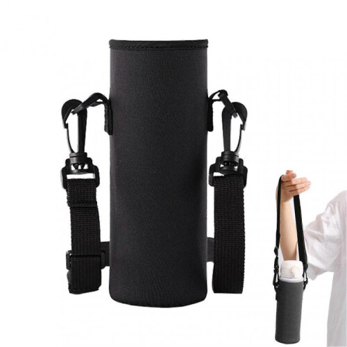 Water Bottle Sleeve with Adjustable Shoulder Strap, Insulated Neoprene Holder