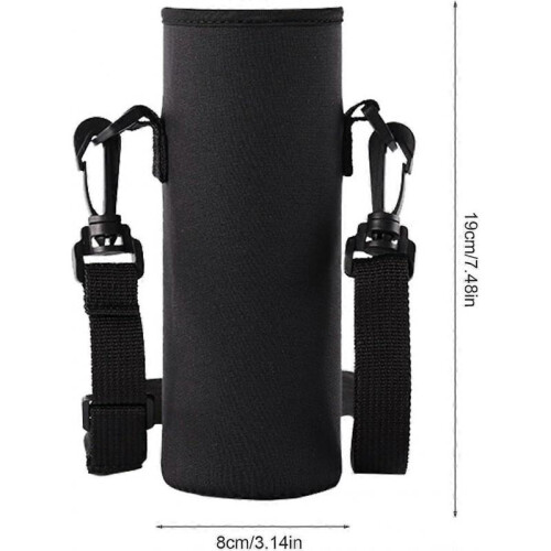 Water Bottle Sleeve with Adjustable Shoulder Strap, Insulated Neoprene Holder 2