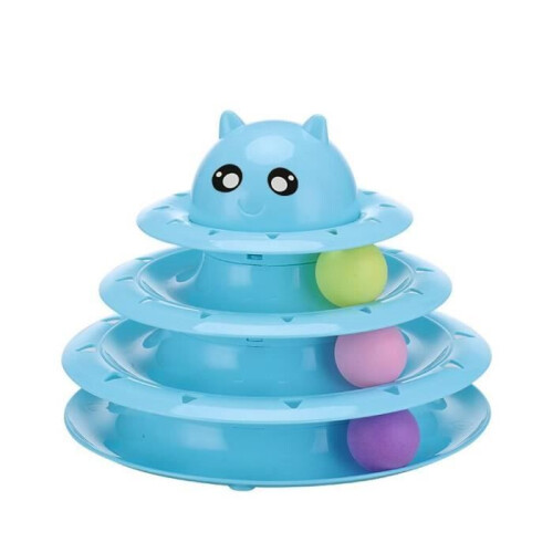 Πύργος γάτας με 3 μπάλες, διασκεδαστικό παιχνίδι για γάτες, διεγείρει