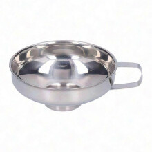 Stainless Steel Wide Mouth Funnel for Kitchen Oil Canning Household Multifunctional Small Funnel