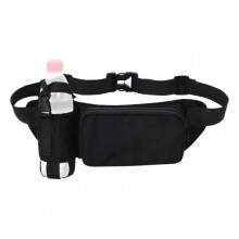 Waist bag for water bottle, adjustable, waterresistant, running belt, unisex