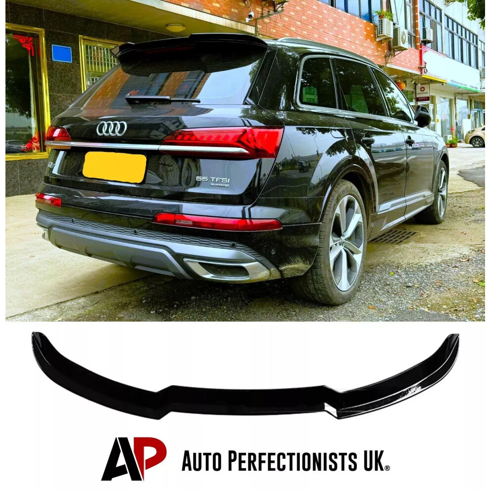 For Audi Q7 S Line Sq7 Spoiler Lip Rear Roof Wing Suv Body Kit 4X4 2016+ Black 5061072664601