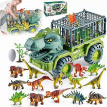 (12 Dinosaurs) 2025 Dinosaur Engineering Vehicle,Dinosaur Truck Toy