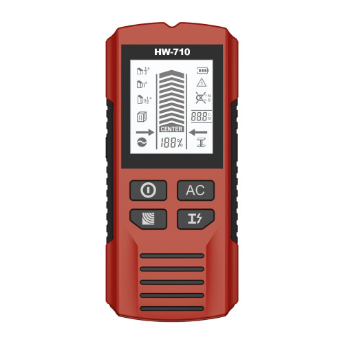 (1) Handheld Wall Metal Detector - Red 2