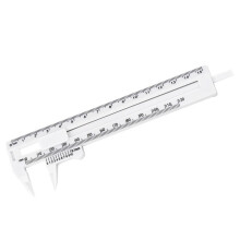 (1) Simple Plastic Vernier Caliper Dual Scale 12cm x 15cm - White