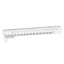 (1) Simple Plastic Vernier Caliper Dual Scale 15cm and 18cm - White