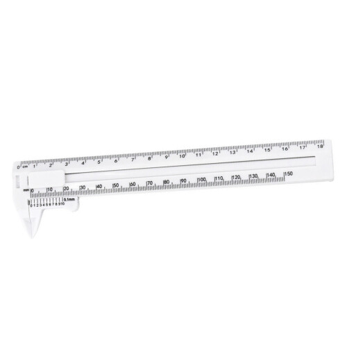 (1) Simple Plastic Vernier Caliper Dual Scale 15cm and 18cm - White