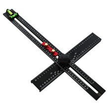 (1 set) 54cm movable combination angle ruler with level (night)