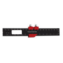 (1 set) Aluminum alloy positioning ruler woodworking ruler marking ruler - 200mm