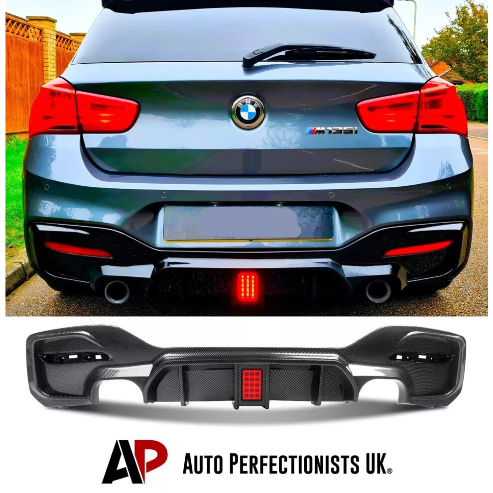 For Bmw 1 Series F20 F21 Lci Rear Diffuser Lip Valance Bumper With Led 5061072664397