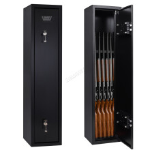 (6 Guns) WestWood Gun Security Lockable Safe Cabinet Storage Rifle Firearm Black Steel