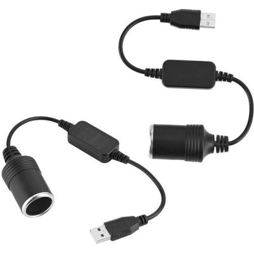 Μετατροπέας αναπτήρα USB-A αρσενικό σε 12V θηλυκό για GPS, dashcam, VHV 2