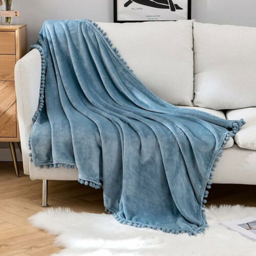 Κουβέρτα από φανέλα και βελούδο fleece ενός τεμαχίου, αφράτη, απαλή και ζεστή, γούνα, 1