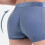 (L,Dark Blue)Men's Hip-Lifting Boxer Briefs Hip, Men's Butt Padded Underwear Mesh Boxers 2