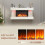Wall - Mounted Electric Fireplace,No Glass Reflection ,Smart Control 6