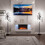 Wall - Mounted Electric Fireplace,No Glass Reflection ,Smart Control 10