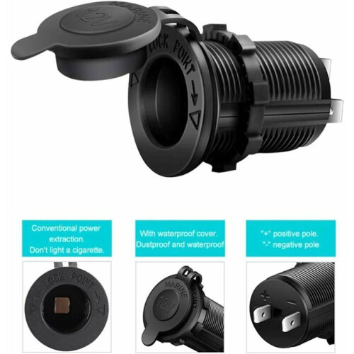 Καλώδιο αναπτήρα, θηλυκό βύσμα αναπτήρα, κατάλληλο για αυτοκίνητα και 2