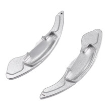 2pcs Silver Steering Wheel Shift Paddle Shifter Extens For-