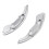 2pcs Silver Steering Wheel Shift Paddle Shifter Extens For- 1