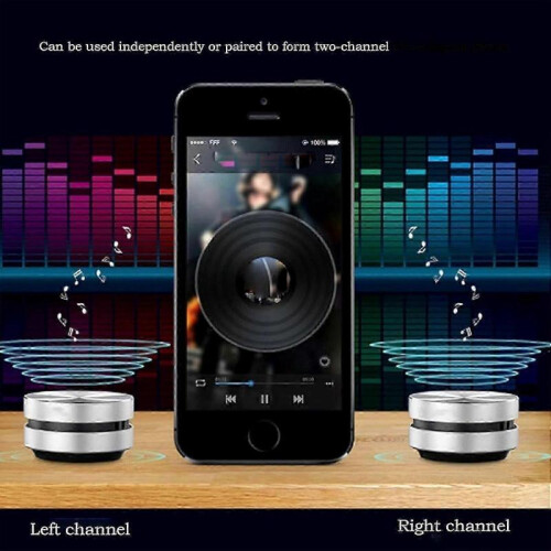 (Black)Portable Mini Bluetooth Speaker w/ Wireless Bone Conduction Vibration 2