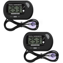 Ψηφιακό θερμόμετρο ενυδρείου LCD 2 τεμαχίων με βεντούζες και αδιάβροχο αισθητήρα