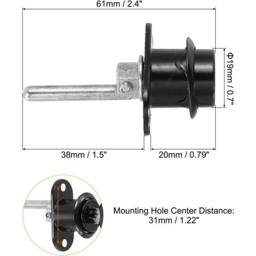 Συσκευασία με 4 κλειδαριές συρταριών 19 mm με κλειδιά, επινικελωμένο 1