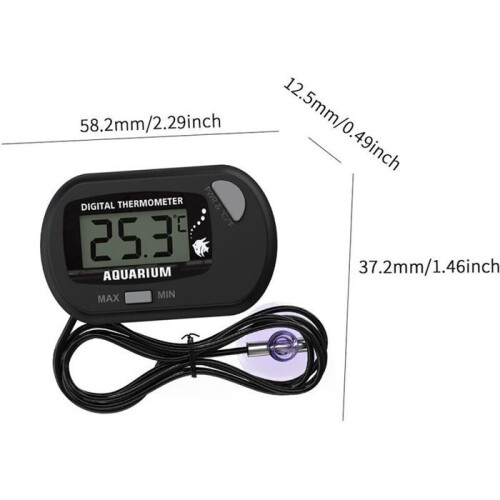 Ψηφιακό θερμόμετρο ενυδρείου LCD με βεντούζες και αδιάβροχο αισθητήρα 1