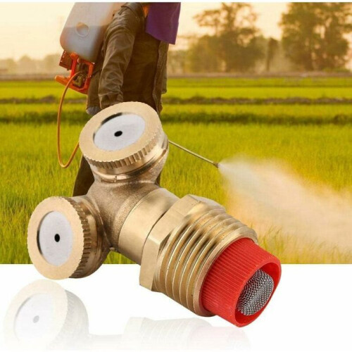 τεμάχια ορειχάλκινων ψεκαστήρων ομίχλης για άρδευση κήπου, διπλές τρύπες, 2