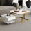 (white) Vintage Style Wooden Top Coffee Table 1