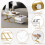 (white) Vintage Style Wooden Top Coffee Table 6