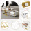 (white) Vintage Style Wooden Top Coffee Table 12
